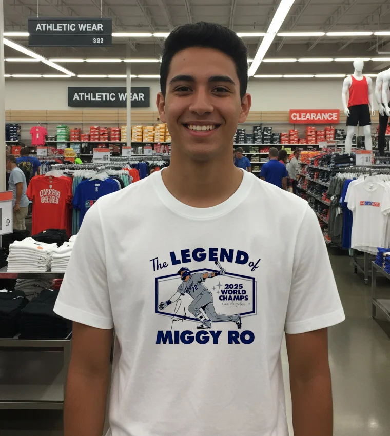 La Dodgers The Legend Of Miggy Ro Miguel Rojas - white-t-shirt La Dodgers The Legend Of Miggy Ro Miguel Rojas White T Shirt 1