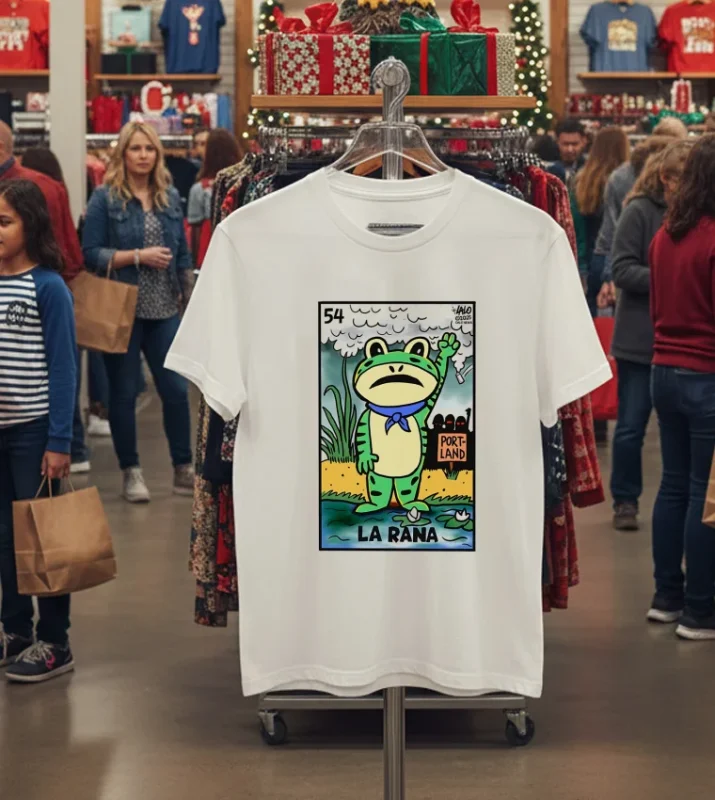 La Rana De Portland Voteria Frog White T Shirt 1