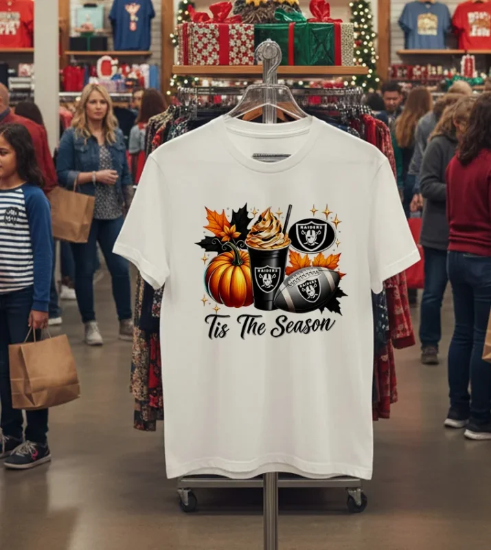 Las Vegas Raiders Tis The Season Halloween White T Shirt