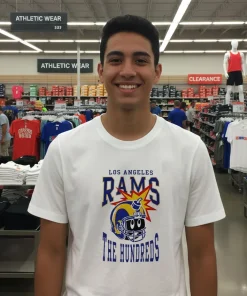 Los Angeles Rams X The Hundreds Bomb White T Shirt 1