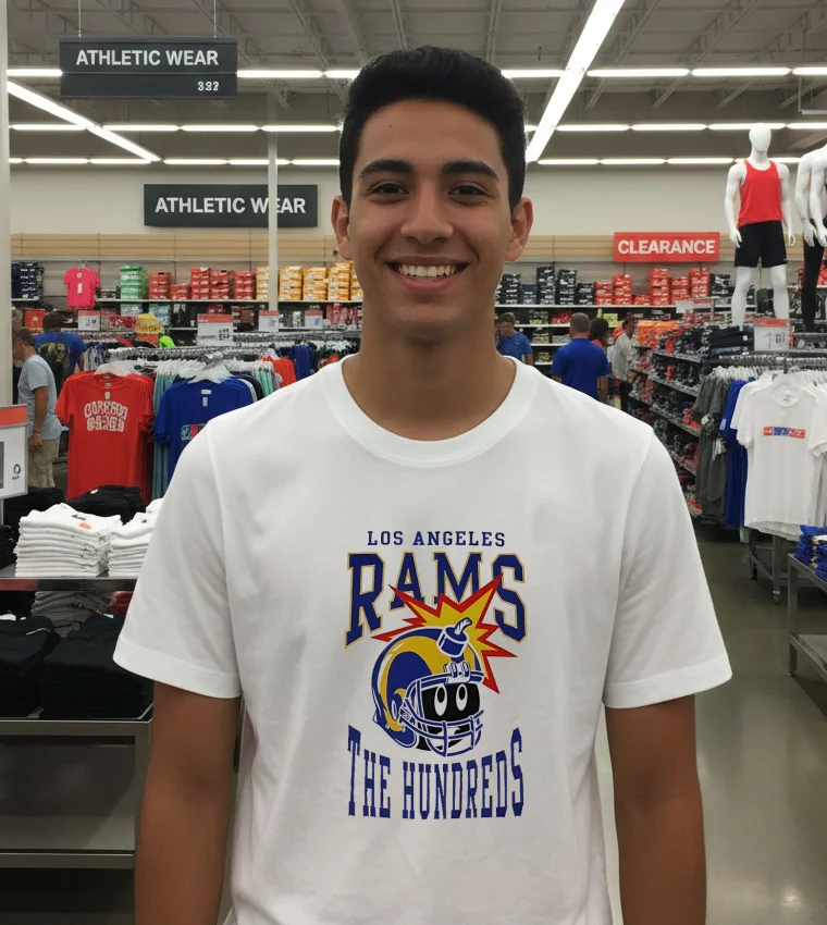 Los Angeles Rams X The Hundreds Bomb - white-t-shirt Los Angeles Rams X The Hundreds Bomb White T Shirt 1