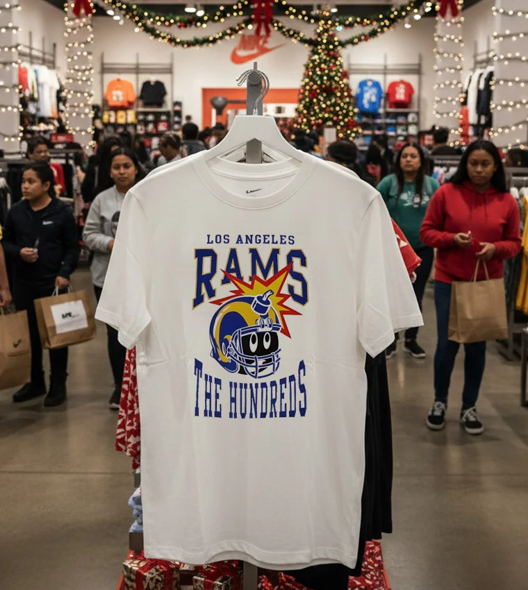 Los Angeles Rams X The Hundreds Bomb White T Shirt 3