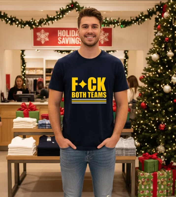 Matt Light Fuck Both Teams   Navy T Shirt