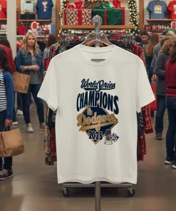 Men s Los Angeles Dodgers Steel 2025 World Series Champions Locker Room shirt