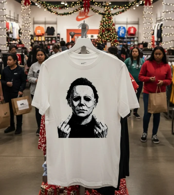 Michael Myers Fuck Halloween Vibes Vintage   White T Shirt