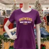 Milwaukee Brewers Built For Fall 2025 Mlb   Purple T Shirt