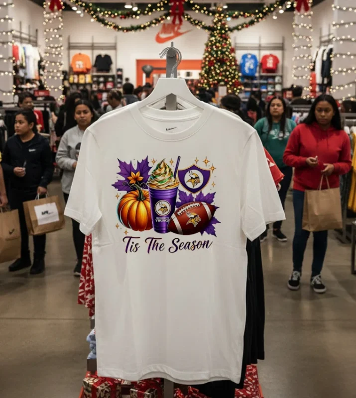 Minnesota Vikings Tis The Season Halloween White T Shirt