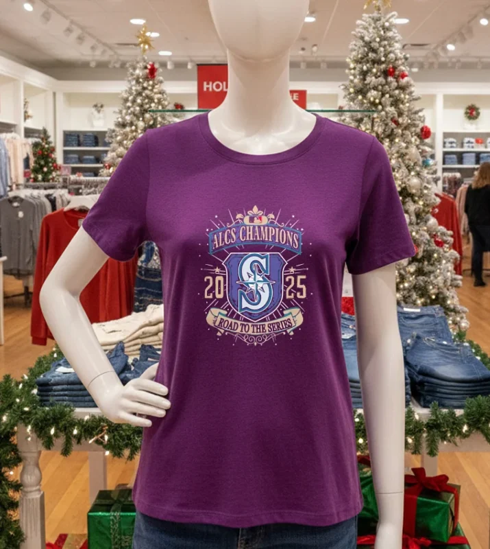 Mlb Seattle Mariners Alcs Champions Road To The Series   Purple T Shirt