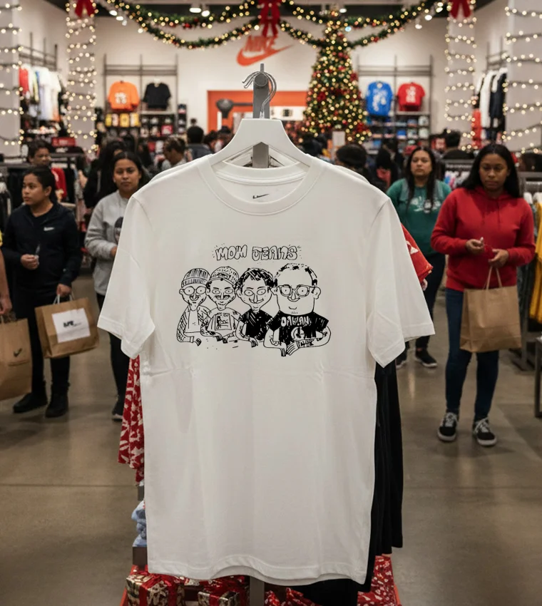 Mom Jeans Drawing Of The Band 2025 - white-t-shirt Mom Jeans Drawing Of The Band 2025 White T Shirt