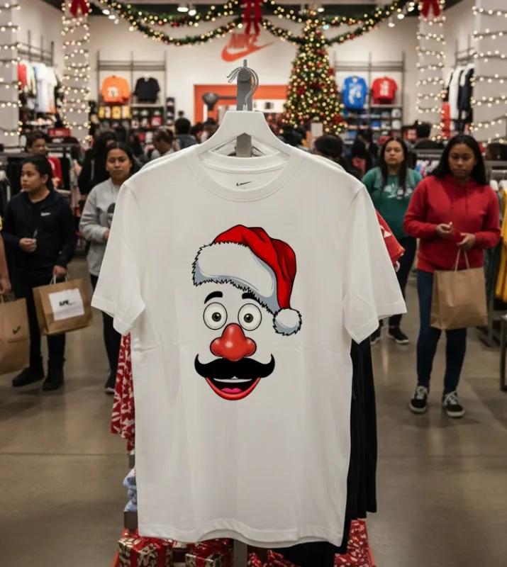 Mr Potato Head Style Christmas T   White T Shirt