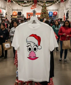 Mrs Potato Head Style Christmas T   White T Shirt