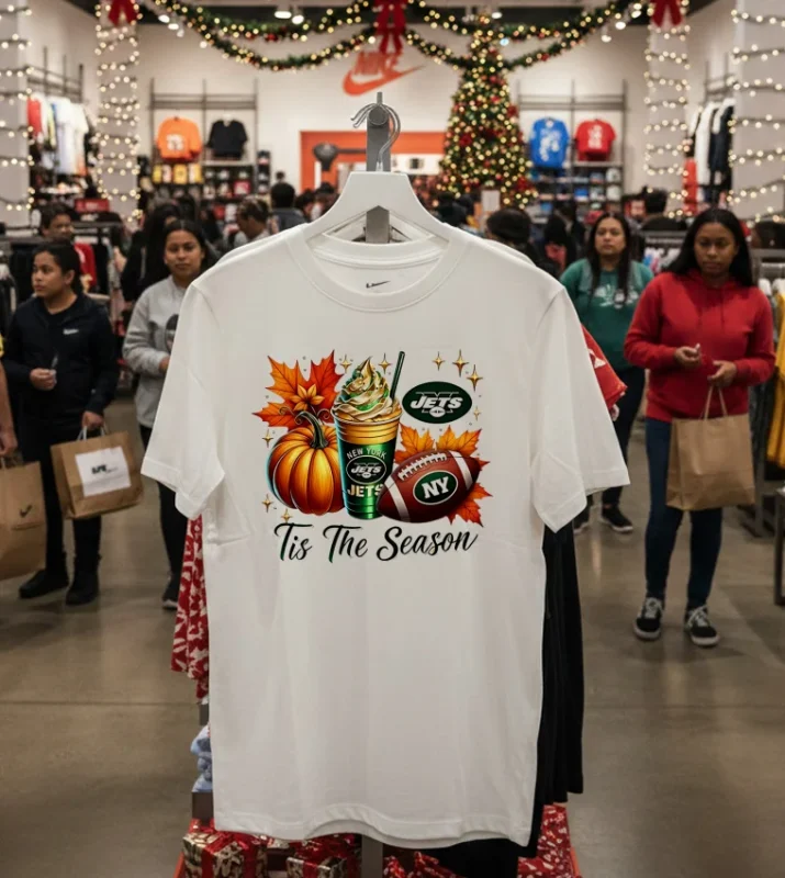 New York Jets Tis The Season Halloween White T Shirt