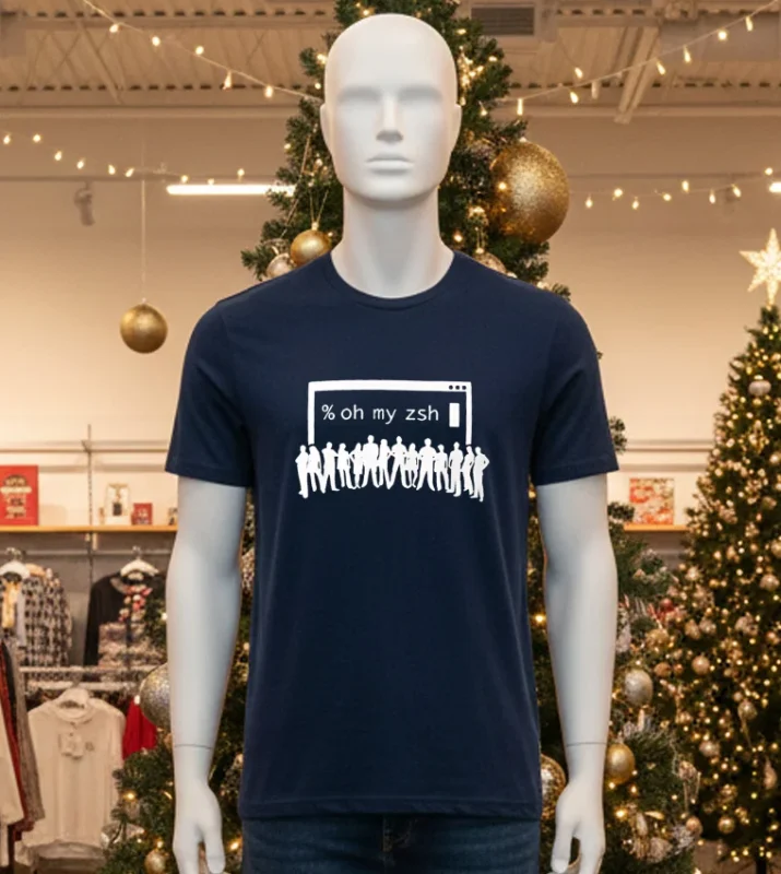 Oh My Zsh Logo T   Black T Shirt