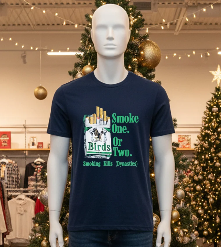 Philadelphia Eagles Champions Smoking Kills Smoke One Or Two T - black-t-shirt Philadelphia Eagles Champions Smoking Kills Smoke One Or Two T Black T Shirt