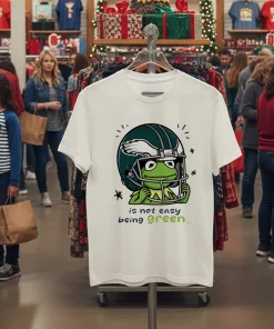 Philadelphia Eagles Is Not Easy Being Green Cartoon White T Shirt 2