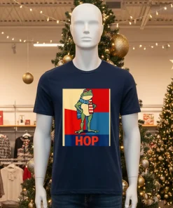 Portland Frog Hop Poster T   Black T Shirt