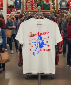 Renee Rapp Pink Tour Bite Me American style t-shirt