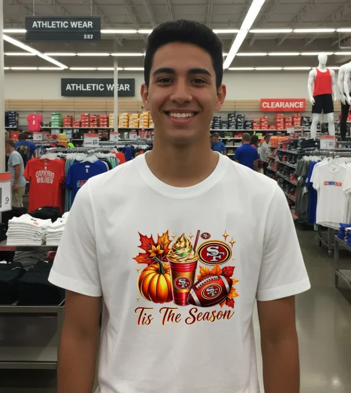 San Francisco 49Ers Tis The Season Halloween White T Shirt
