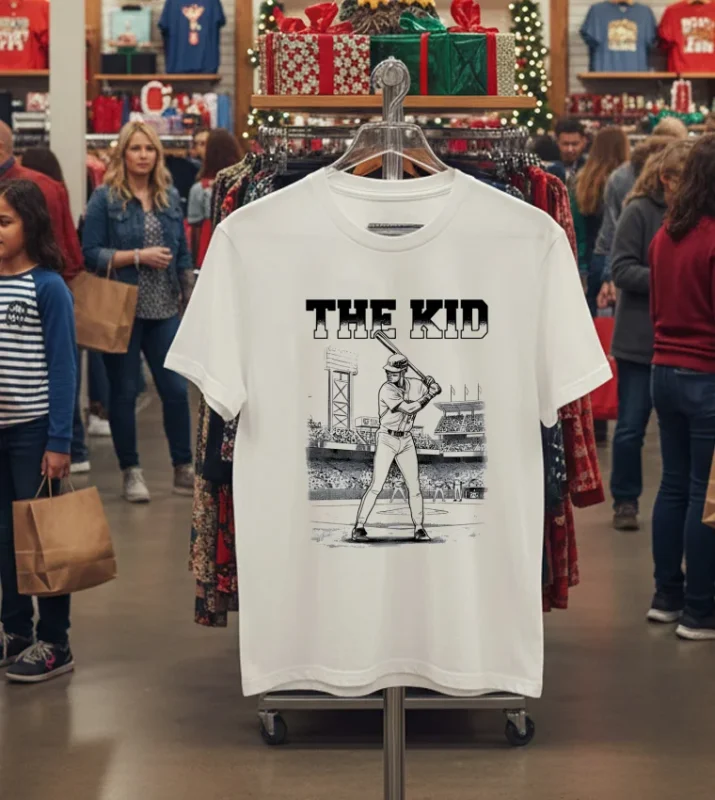 Seattle Mariners Ken Griffey Jr Black White   White T Shirt