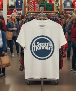 Seattle Mariners Vintage Style   White T Shirt