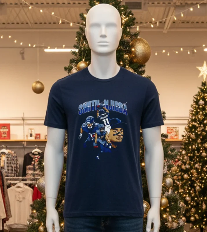 Seattle Seahawks Jaxon Smith Njigba Collage Classic Black T Shirt