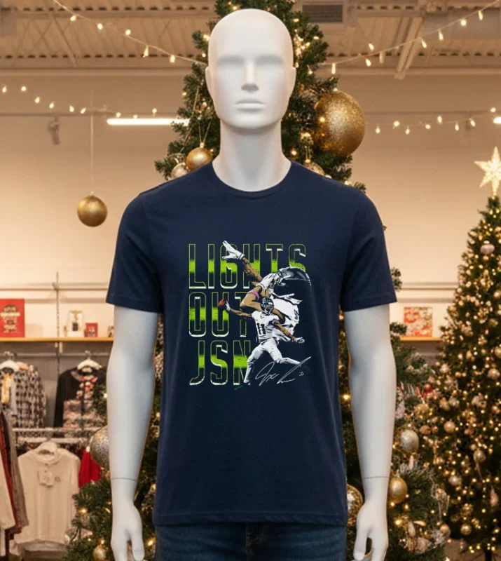 Seattle Seahawks Jaxon Smith Njigba Lights Out Jsn   Black T Shirt
