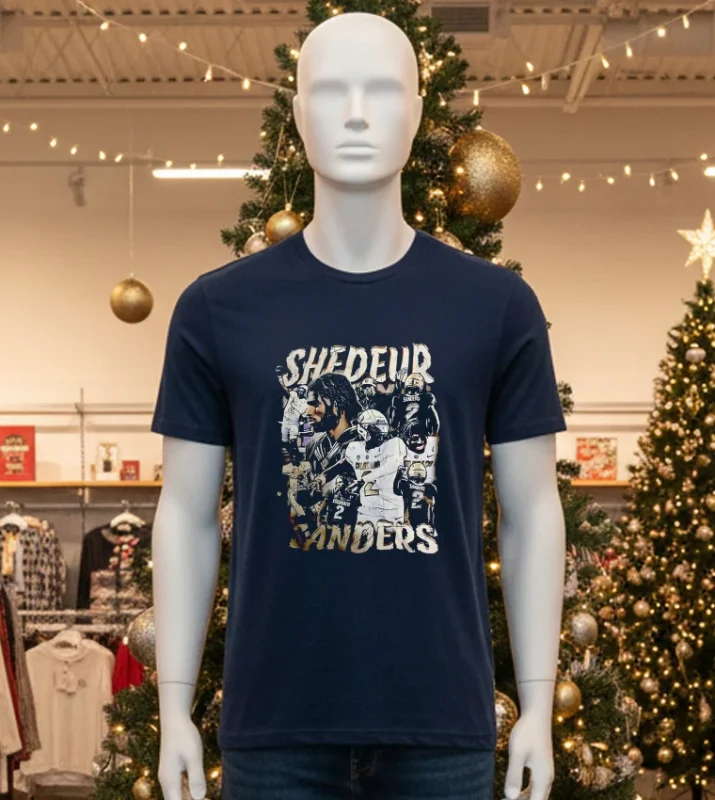 Shedeur Sanders Cleveland Browns Graphic Retro T   Black T Shirt