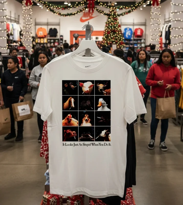 Smoking Animals It Looks Just As Stupid When You Do It White T Shirt