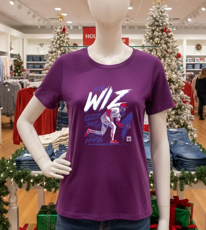 St. Louis Baseball Ozzie Smith The Wiz Ozzie Smith Men S Premium   Purple T Shirt