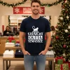 Straight Outta Yemassee Monkey   Navy T Shirt