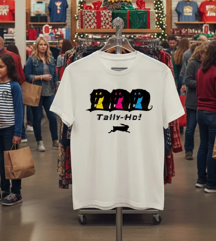 Tally Ho Lure Coursing Logo White T Shirt 1