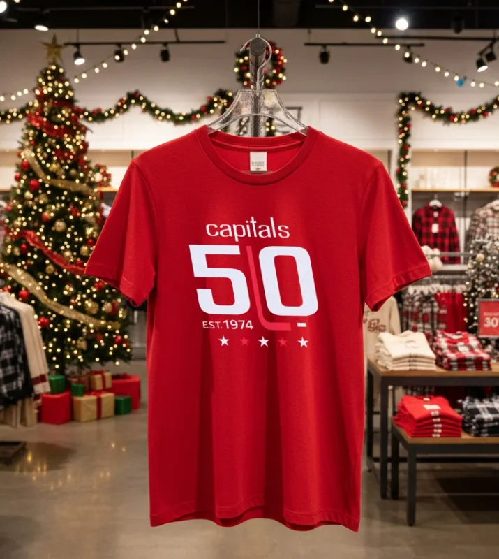 Washington Capitals 50Th Anniversary Est 1974 Red T Shirt