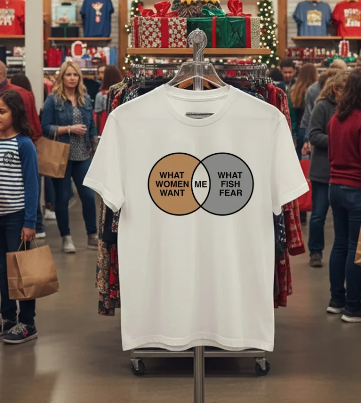 What Women Want What Fish Fear Me White T Shirt 1