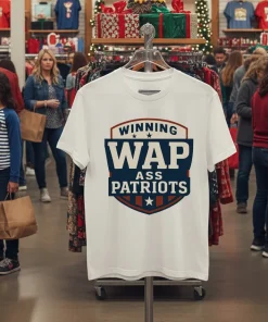 Winning Wap Ass Patriots Logo White T Shirt 2