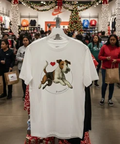 Wire Fox Terrier Portrait vintage T shirt