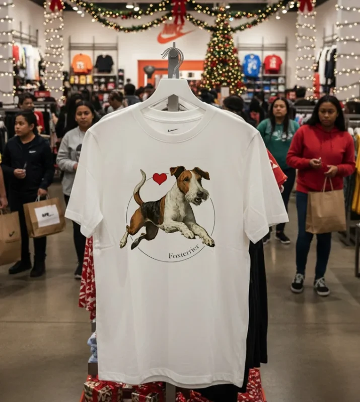 Wire Fox Terrier Portrait Vintage T White T Shirt