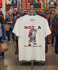 Wolf Not A Morning Creature White T Shirt 1