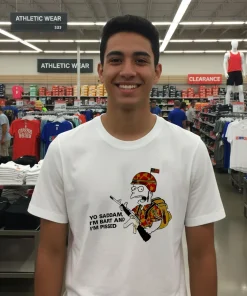 Yo Saddam I m Bart And I m Pissed American style t-shirt